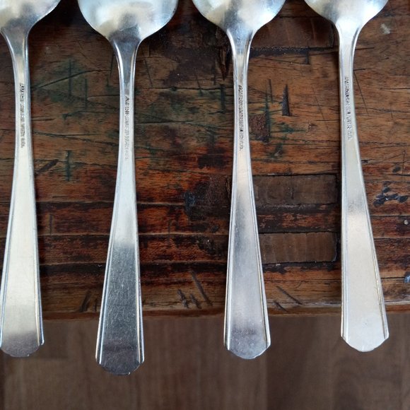Vintage American Silver Co. Silverplate Soup Spoons Camelot Harvest Set of 6 - Picture 13 of 16